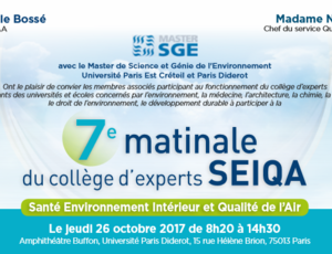 7e matinale du collège d'experts SEIQA - programme